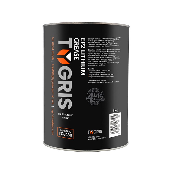 TYGRIS Lithium EP2 Grease 3kg - TG8430 - Box of 4